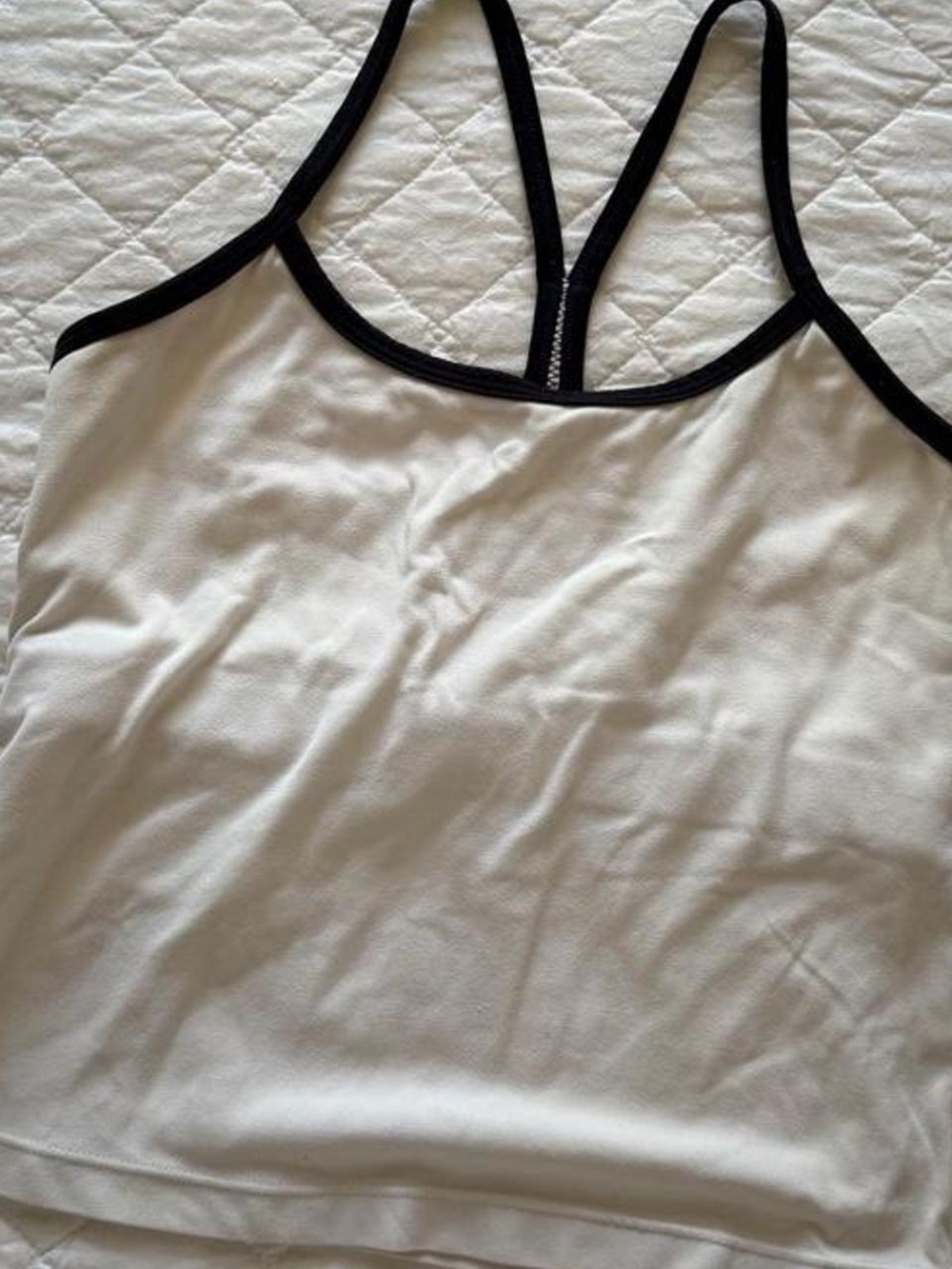 Splits59 white and navy tank